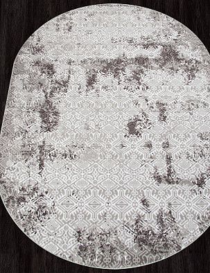 Ковер SILVER-A F392 GRAY Овал