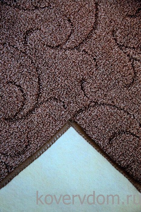 Однотонный ковер-палас Alpes 820 коричневый