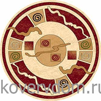 Ковер OLYMPOS d077 CREAM-RED Круг Ковер OLYMPOS d077 CREAM-RED Круг