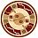 Ковер OLYMPOS d077 CREAM-RED Круг Ковер OLYMPOS d077 CREAM-RED Круг