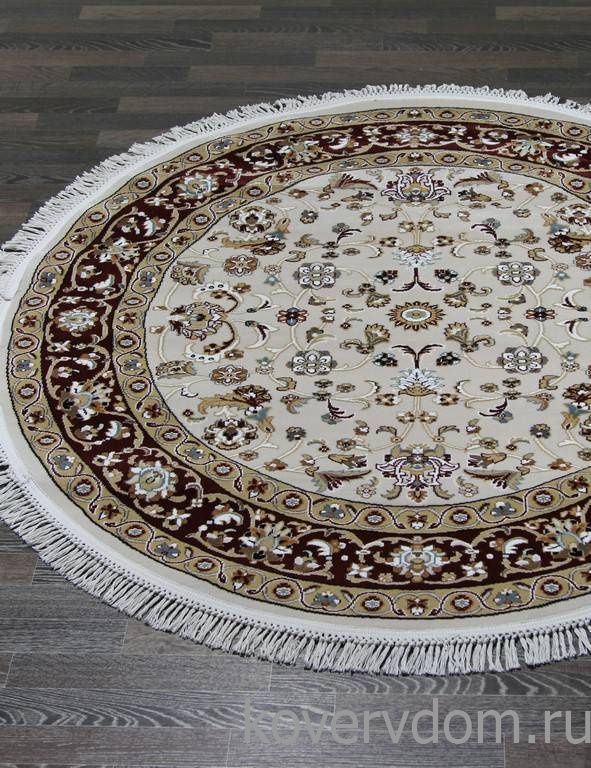 Ковер SHAHREZA D210 CREAM-RED 2 Круг Ковер SHAHREZA D210 CREAM-RED 2 Круг