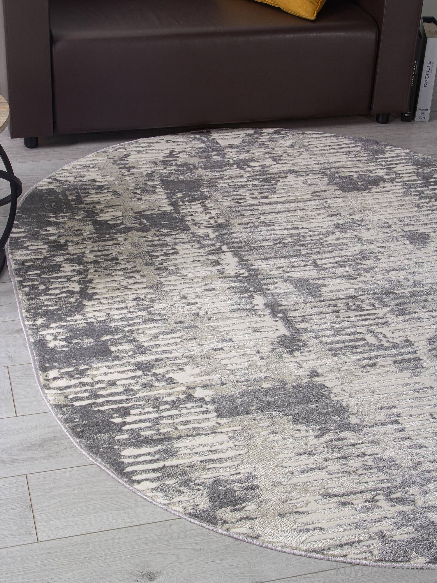 Ковер ATLANTIS D999 CREAM-GRAY Овал