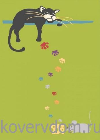 Ковер детский FUNKY CAT  lime Ковер детский FUNKY CAT  lime