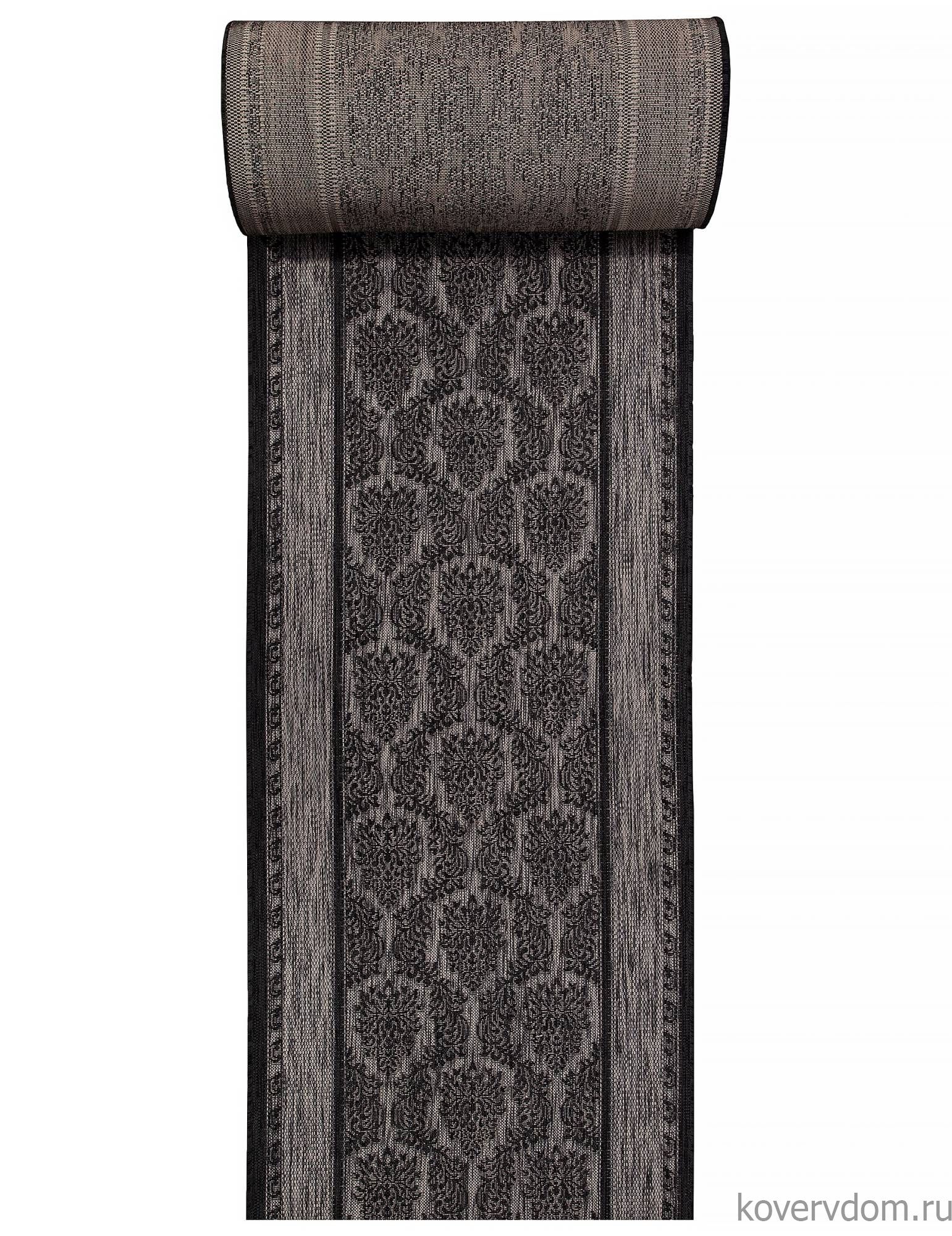 Ковровая дорожка циновка VEGAS S001 D.GRAY-BLACK