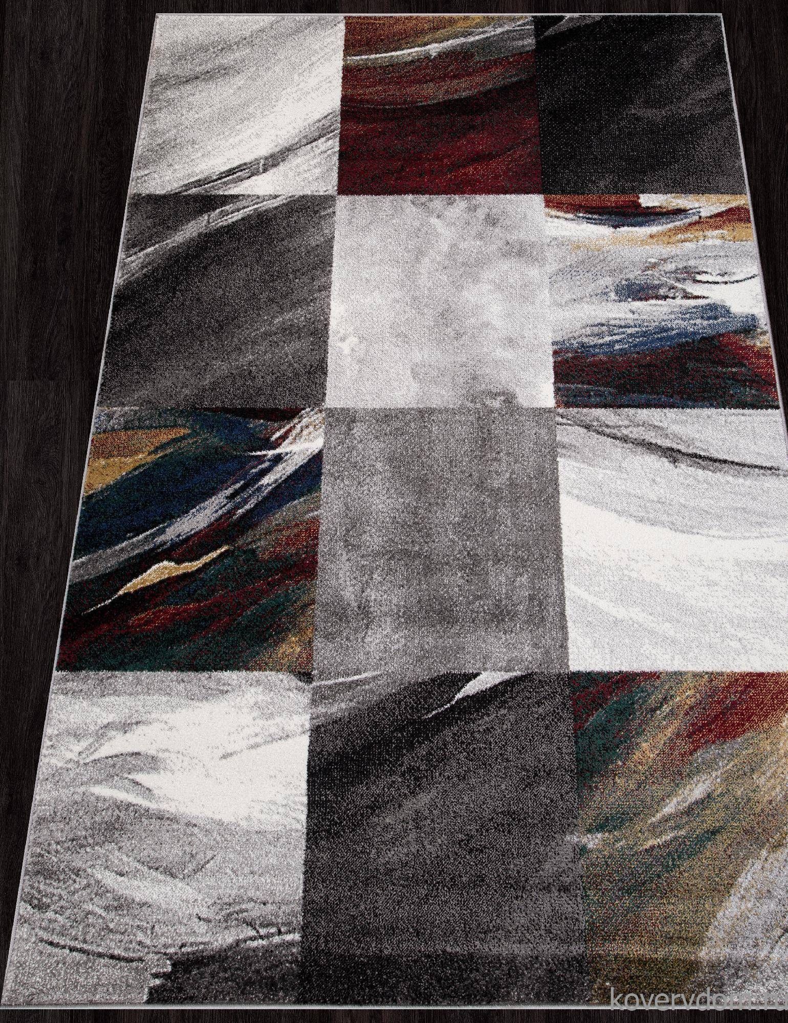 Ковер LONDON D819 GRAY-RED Ковер LONDON D819 GRAY-RED