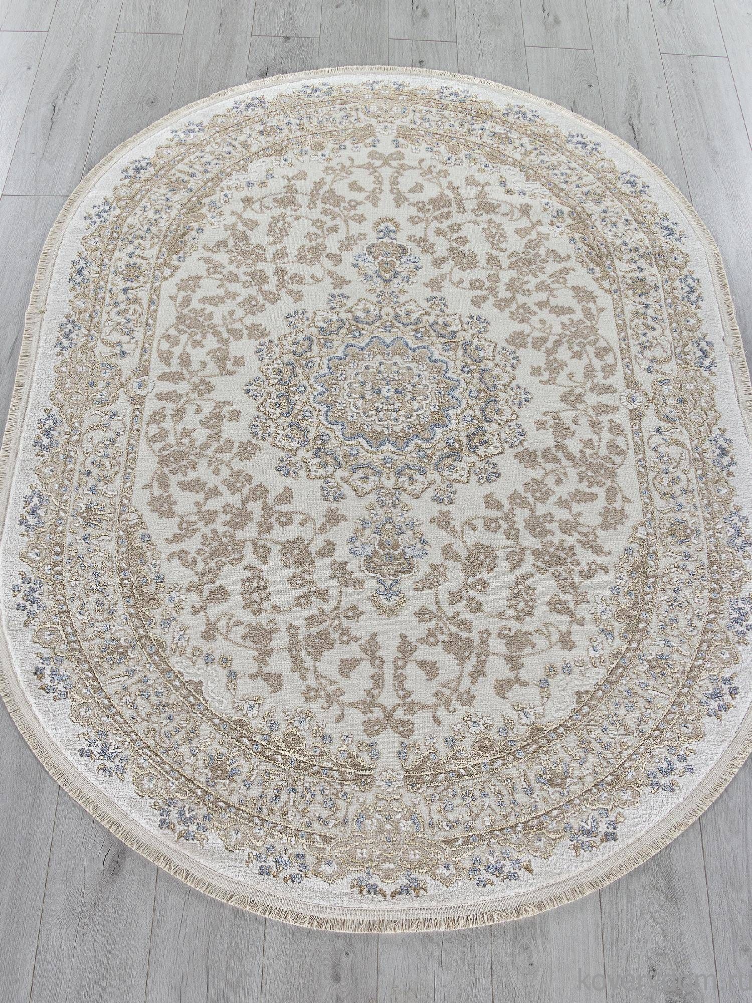 Ковер MOSSO 27239A CREAM / BLUE Овал Ковер MOSSO 27239A CREAM / BLUE Овал