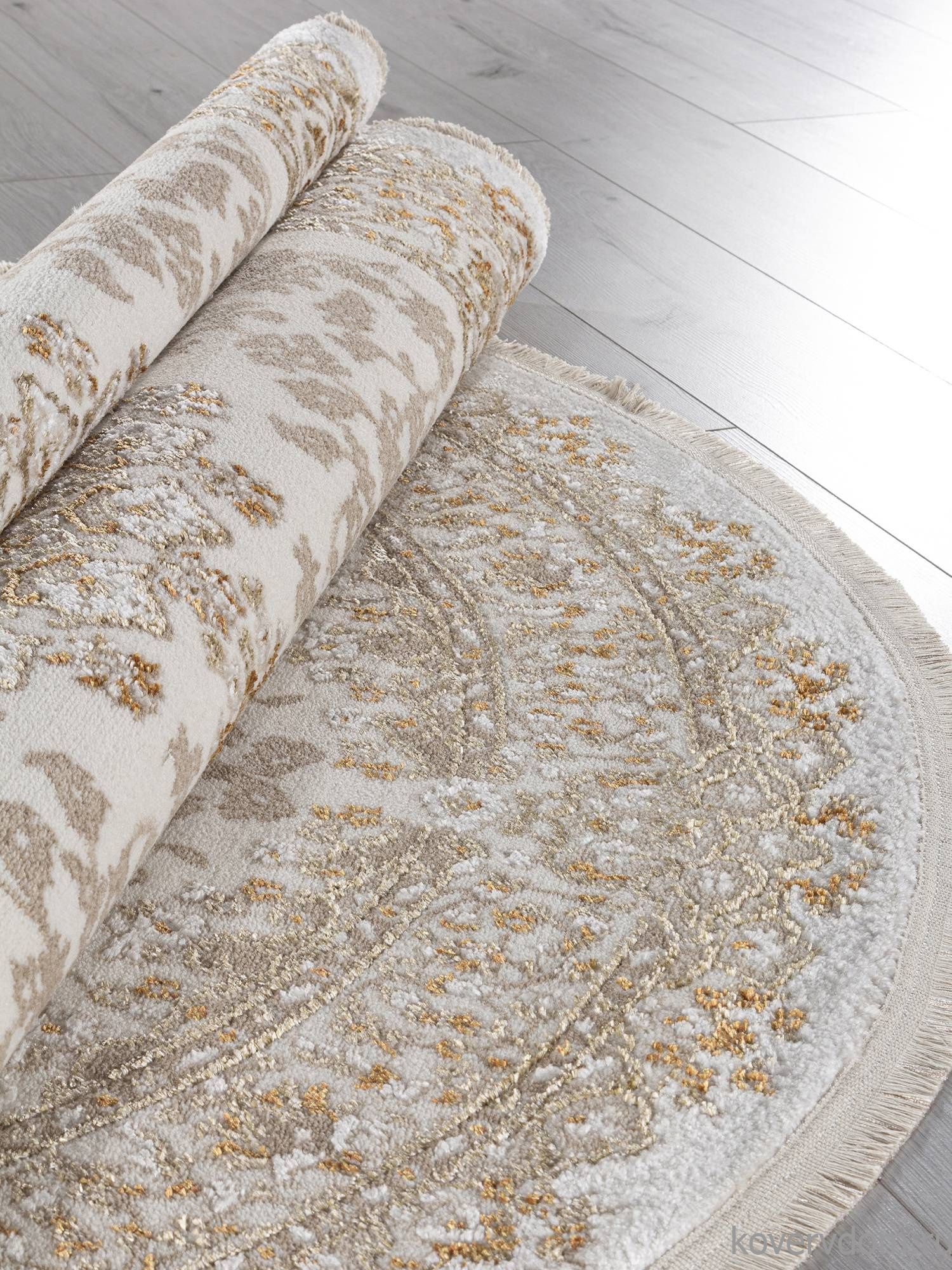 Ковер MOSSO 27239A CREAM / GOLD Овал