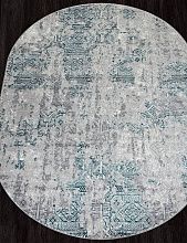 Овальный ковер бирюзовый PALERMO-A F281 GRAY Овал