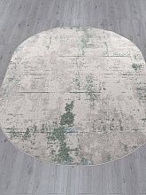 Ковер из полиэстера LIMAN-A F169 CREAM-D.GREEN Овал