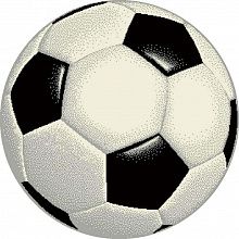 Ковер белый для детей Футбольный Мяч MANGO 11198-190 круг