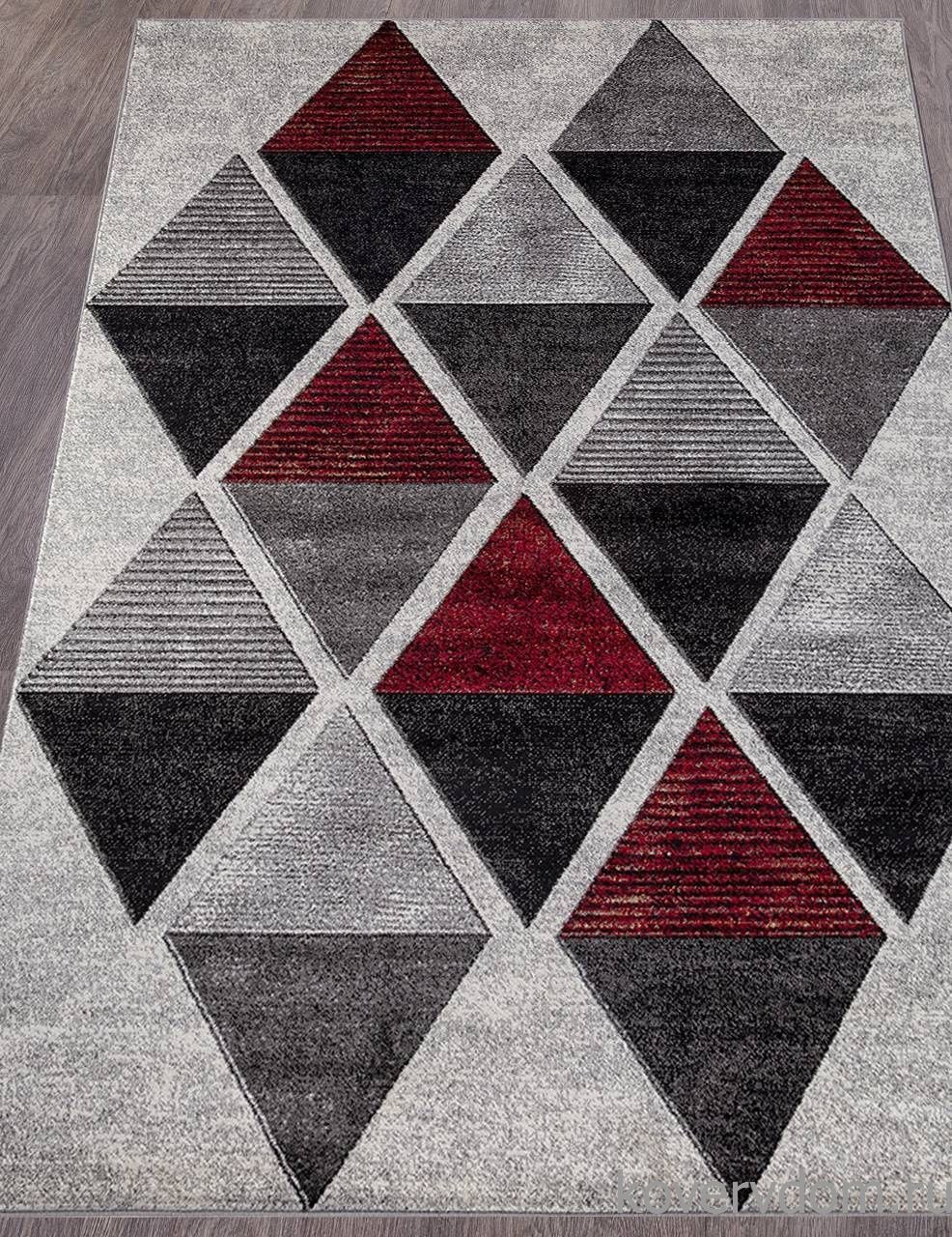 Ковер LONDON D810 GRAY-RED Ковер LONDON D810 GRAY-RED